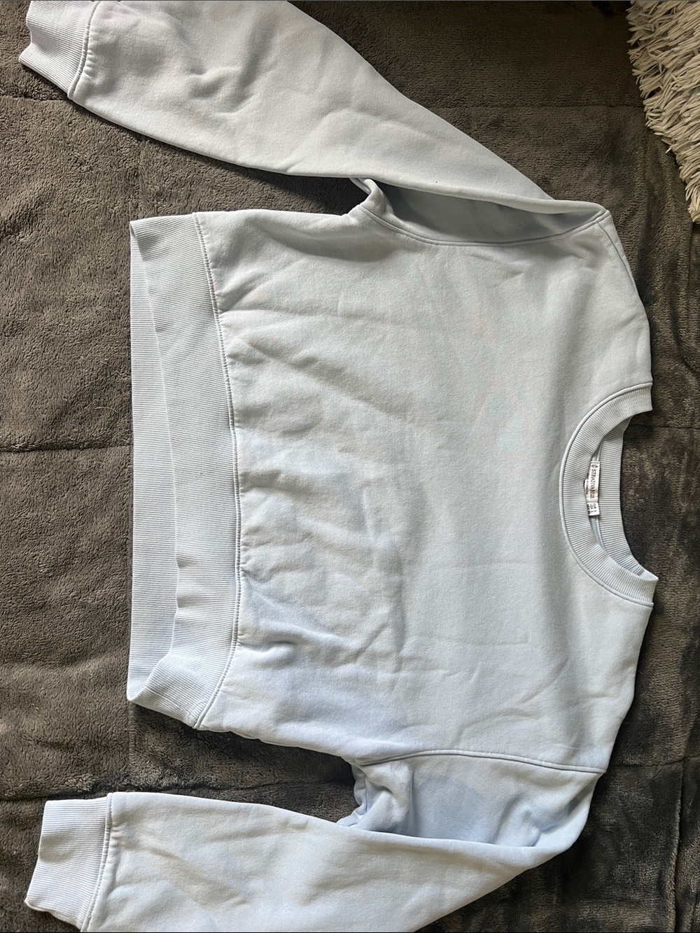Light Blue Cropped Crewneck